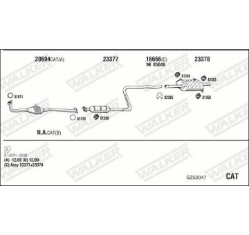 Výfukový systém WALKER SZ50047