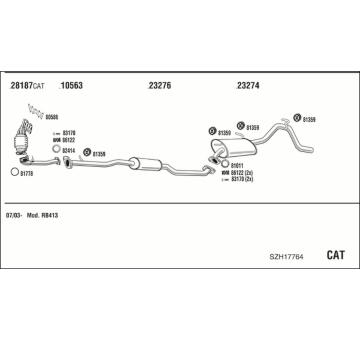 Výfukový systém WALKER SZH17764