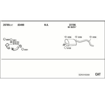 Výfukový systém WALKER SZK016358