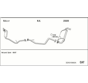 Výfukový systém WALKER SZK019992A