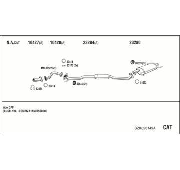 Výfukový systém WALKER SZK028149A