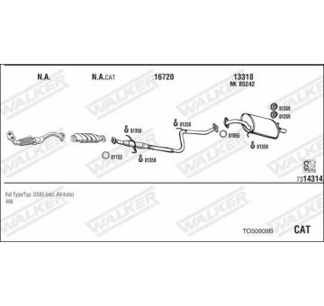 Výfukový systém WALKER TO50909B