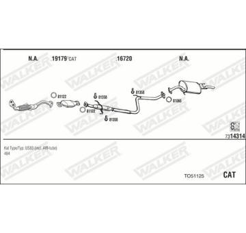 Výfukový systém WALKER TO51125