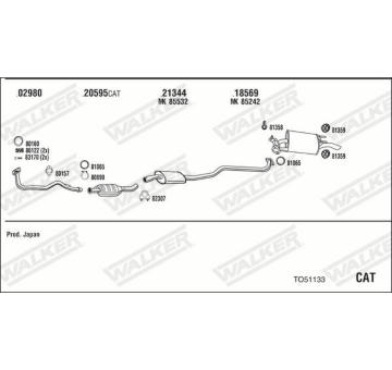 Výfukový systém WALKER TO51133