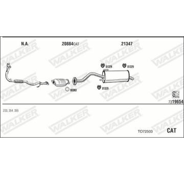Výfukový systém WALKER TO72503