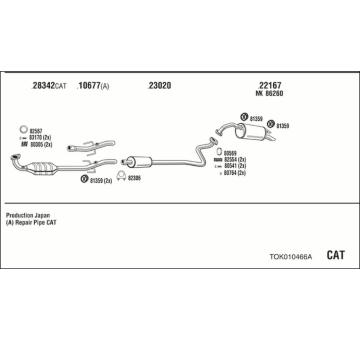 Výfukový systém WALKER TOK010466A