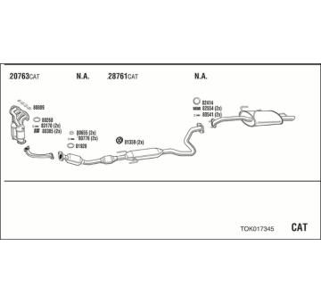 Výfukový systém WALKER TOK017345