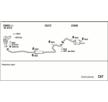 Výfukový systém WALKER TOK019254B