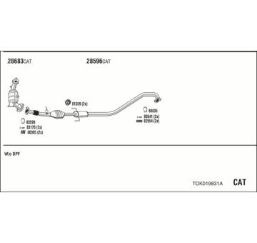 Výfukový systém WALKER TOK019831A