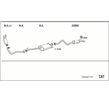 Výfukový systém WALKER TOK027147