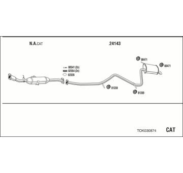 Výfukový systém WALKER TOK030874