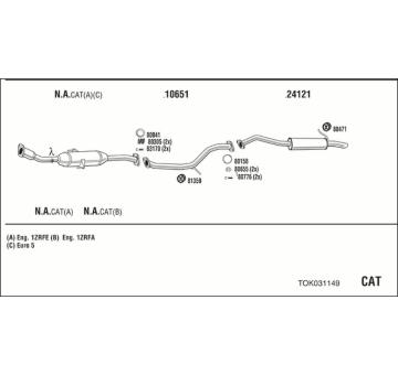 Výfukový systém WALKER TOK031149