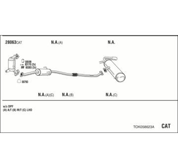 Výfukový systém WALKER TOK058623A