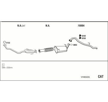 Výfukový systém WALKER VH85005