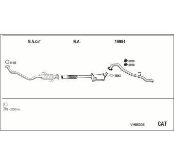 Výfukový systém WALKER VH85006