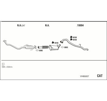 Výfukový systém WALKER VH85007