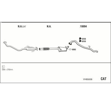 Výfukový systém WALKER VH85008