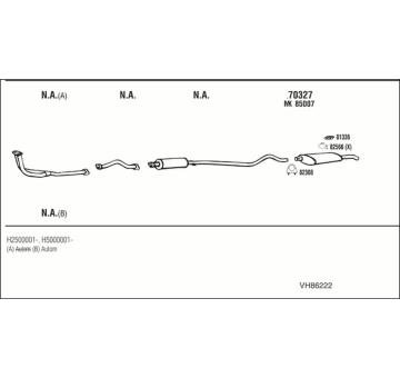 Výfukový systém WALKER VH86222