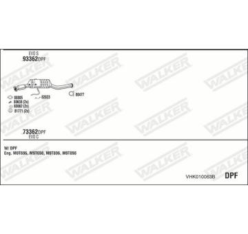 Výfukový systém WALKER VHK010063B