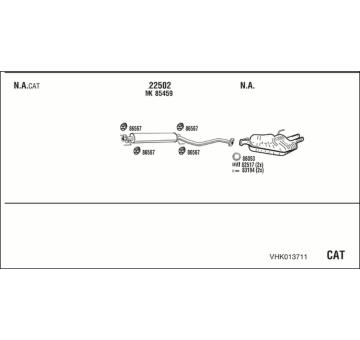 Výfukový systém WALKER VHK013711