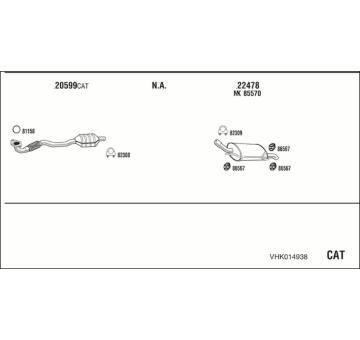 Výfukový systém WALKER VHK014938