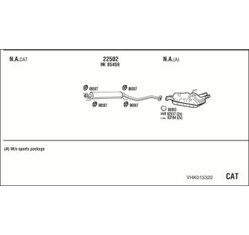 Výfukový systém WALKER VHK015322