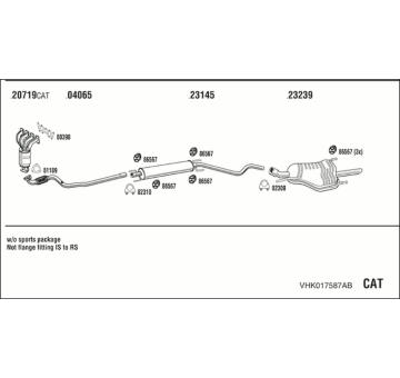 Výfukový systém WALKER VHK017587AB