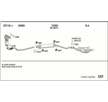 Výfukový systém WALKER VHK017587BA