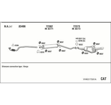 Výfukový systém WALKER VHK017591A