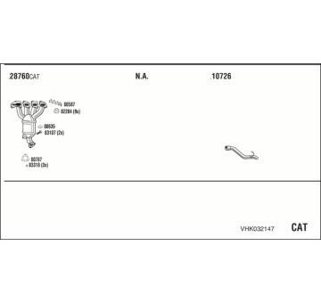 Výfukový systém WALKER VHK032147
