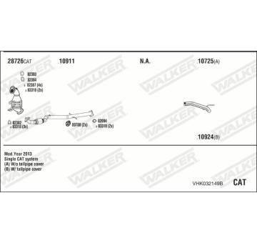 Výfukový systém WALKER VHK032149B