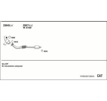 Výfukový systém WALKER VHK032158AA
