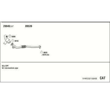 Výfukový systém WALKER VHK032158AB