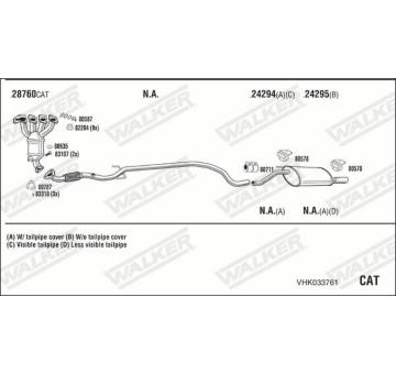Výfukový systém WALKER VHK033761