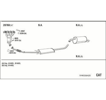 Výfukový systém WALKER VHK056420