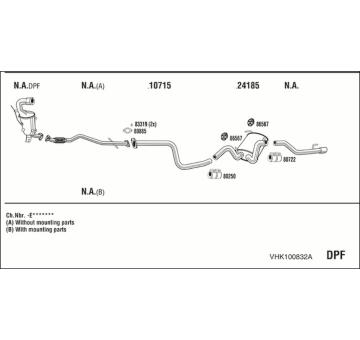 Výfukový systém WALKER VHK100832A