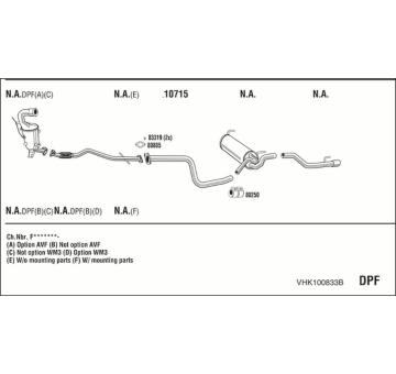 Výfukový systém WALKER VHK100833B