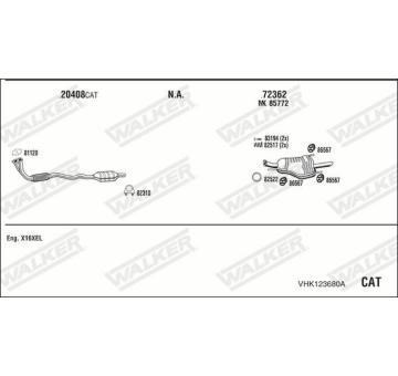 Výfukový systém WALKER VHK123680A