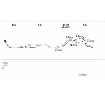 Výfukový systém WALKER VO20001