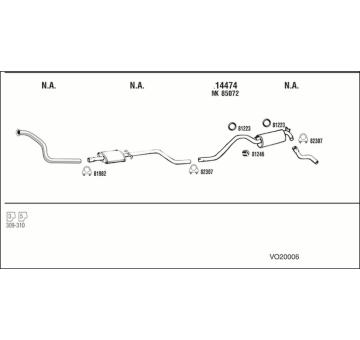 Výfukový systém WALKER VO20006