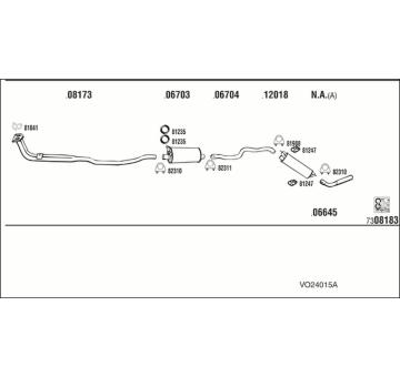 Výfukový systém WALKER VO24015A