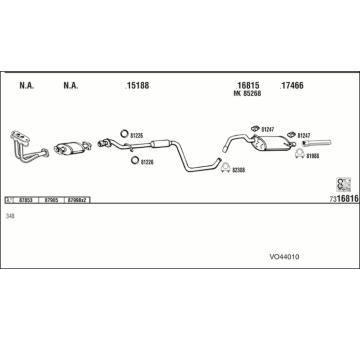 Výfukový systém WALKER VO44010