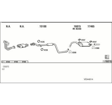 Výfukový systém WALKER VO44014
