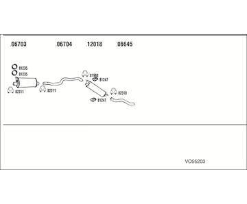 Výfukový systém WALKER VO55203