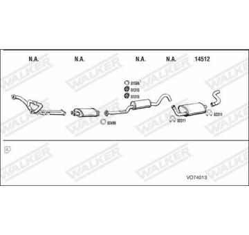Výfukový systém WALKER VO74013