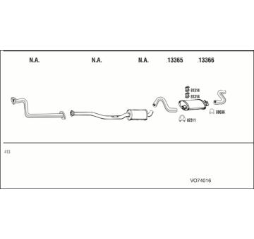 Výfukový systém WALKER VO74016