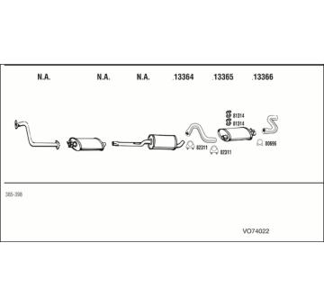 Výfukový systém WALKER VO74022