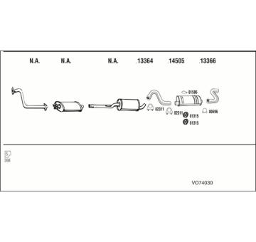 Výfukový systém WALKER VO74030