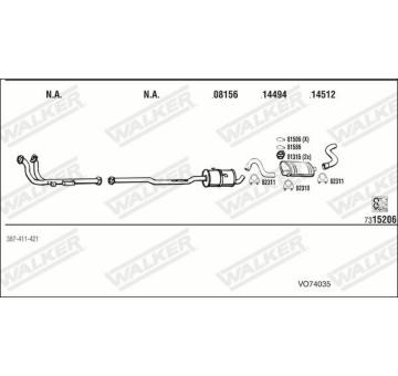 Výfukový systém WALKER VO74035