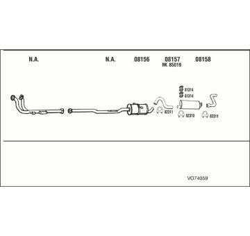 Výfukový systém WALKER VO74059